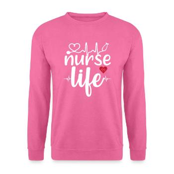 Krankenschwester Leben - Unisex Pullover - Pink - Vorne