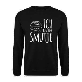 I'm here Smutje - Unisex Sweatshirt - black - Front - Alina (178cm) & Michal (187cm)