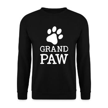 Large paw - Unisex Sweatshirt - black - Front - Alina (178cm) & Michal (187cm)