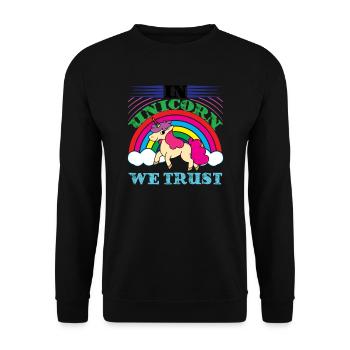 Nous pouvons faire confiance à une licorne Licorne - Sweat-shirt Unisexe - noir - Devant - Alina (178cm) & Michal (187cm)