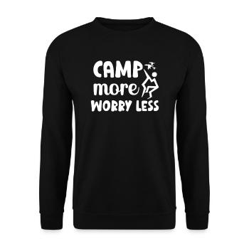 Vacances amoureux de la nature Camping dicton amusant - Sweat-shirt Unisexe - noir - Devant - Alina (178cm) & Michal (187cm)
