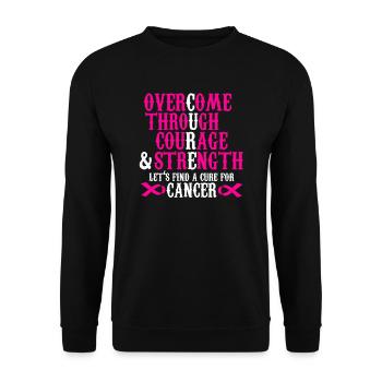 Breast Cancer Awareness - Unisex Sweatshirt - black - Front - Alina (178cm) & Michal (187cm)