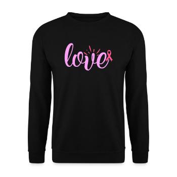 Liebe - Unisex Pullover - Schwarz - Vorne - Alina (178cm) & Michal (187cm)