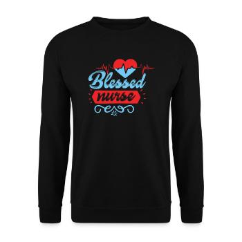 INFIRMIÈRE Infirmière bénie - Sweat-shirt Unisexe - noir - Devant - Alina (178cm) & Michal (187cm)