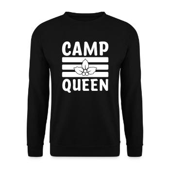 Camp Königin Wandershirt - Unisex Pullover - Schwarz - Vorne - Alina (178cm) & Michal (187cm)