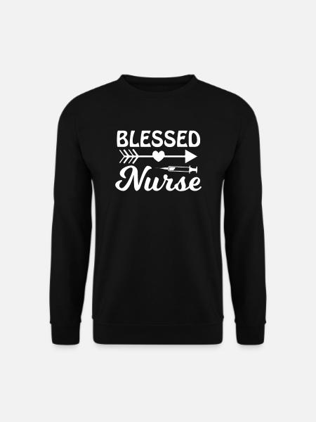 Blessed nurse Krankenschwester - Unisex Sweatshirt - black