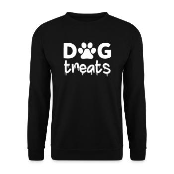 Gâteries pour chiens - Sweat-shirt Unisexe - noir - Devant - Alina (178cm) & Michal (187cm)