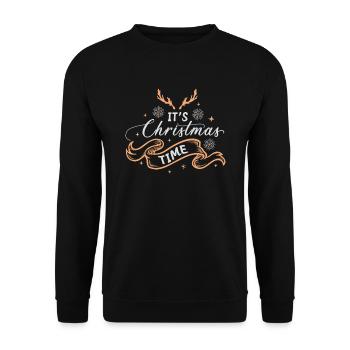 C’est noël modèle norvégien - Sweat-shirt Unisexe - noir - Devant - Alina (178cm) & Michal (187cm)