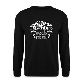 Hiking Nature Outdoor Mountains - Unisex Sweatshirt - black - Front - Alina (178cm) & Michal (187cm)