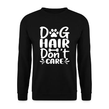 Hundehaare egal - Unisex Pullover - Schwarz - Vorne - Alina (178cm) & Michal (187cm)