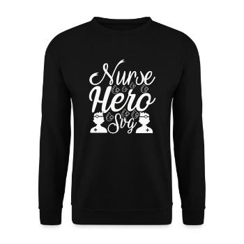 Nurse Held - Unisex Sweatshirt - black - Front - Alina (178cm) & Michal (187cm)