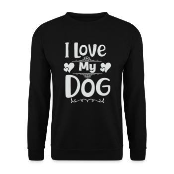 J’aime mon chien - Sweat-shirt Unisexe - noir - Devant - Alina (178cm) & Michal (187cm)
