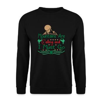 Camping Camper Nature dicton drôle - Sweat-shirt Unisexe - noir - Devant - Alina (178cm) & Michal (187cm)