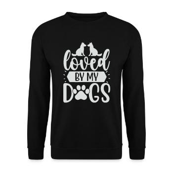 Aimé par mes chiens - Sweat-shirt Unisexe - noir - Devant - Alina (178cm) & Michal (187cm)