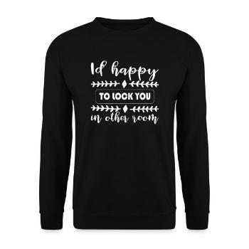 Chambre pour chiens - Sweat-shirt Unisexe - noir - Devant - Alina (178cm) & Michal (187cm)
