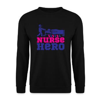 Krankenschwester Krankenhaus Not - Unisex Pullover - Schwarz - Vorne - Alina (178cm) & Michal (187cm)