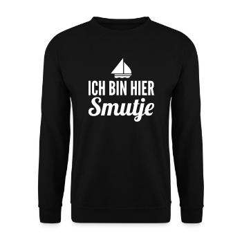 Ich bin hier Smutje - Unisex Pullover - Schwarz - Vorne - Alina (178cm) & Michal (187cm)