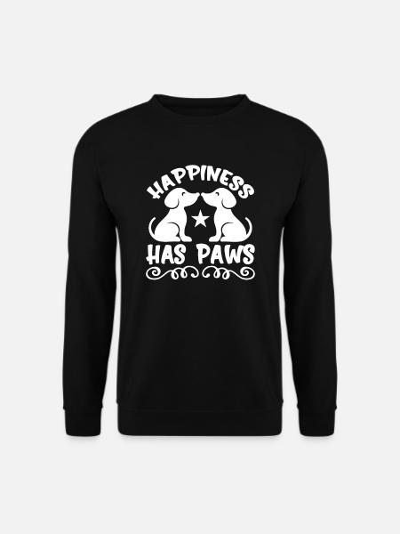 Glück hat Pfoten - Unisex Pullover - Schwarz