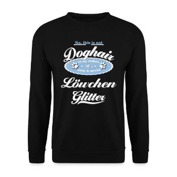 Chien scintillant lion - Sweat-shirt Unisexe - noir - Devant - Alina (178cm) & Michal (187cm)