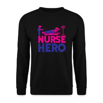 NURSE Nurse - Unisex Sweatshirt - black - Front - Alina (178cm) & Michal (187cm)