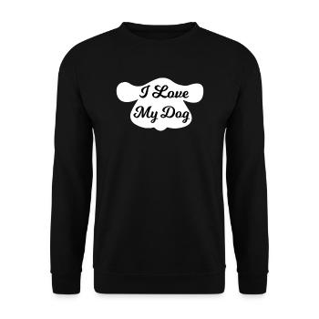 J’aime mon chien - Sweat-shirt Unisexe - noir - Devant - Alina (178cm) & Michal (187cm)