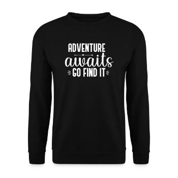 Vacances amoureux de la nature Camping dicton amusant - Sweat-shirt Unisexe - noir - Devant - Alina (178cm) & Michal (187cm)