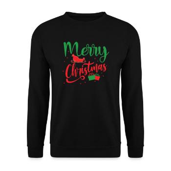 Merry Christmas - Unisex Sweatshirt - black - Front - Alina (178cm) & Michal (187cm)