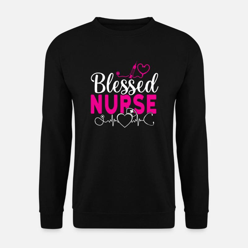 Blessed nurse Krankenschwester - Unisex Pullover - Schwarz