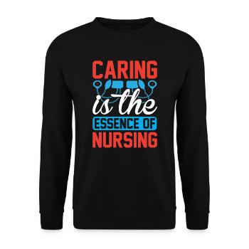 La bienveillance est l’essence même d’une infirmière - Sweat-shirt Unisexe - noir - Devant - Alina (178cm) & Michal (187cm)