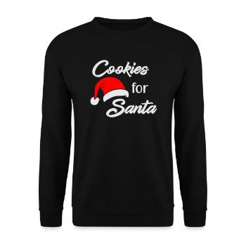 Cookies for Santa Claus Christmas - Unisex Sweatshirt - black - Front - Alina (178cm) & Michal (187cm)