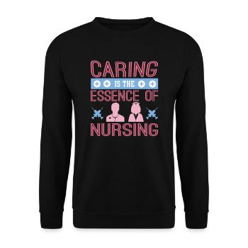 Krankenschwester Krankenhaus Notarzt Sanitäter - Unisex Pullover - Schwarz - Vorne - Alina (178cm) & Michal (187cm)