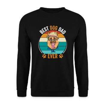 Best dog dad of all time - Unisex Sweatshirt - black - Front - Alina (178cm) & Michal (187cm)