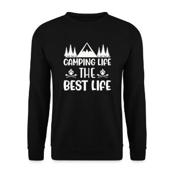 Hiking Hikers Camping funny saying - Unisex Sweatshirt - black - Front - Alina (178cm) & Michal (187cm)