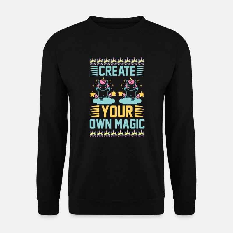 Create your own magic Unicorn - Unisex Sweatshirt - black