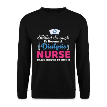 Dialyse Krankenschwester - Unisex Pullover - Schwarz - Vorne - Alina (178cm) & Michal (187cm)