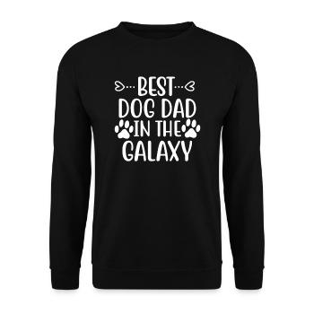 Bester Hundepapa in der Galaxie - Unisex Pullover - Schwarz - Vorne - Alina (178cm) & Michal (187cm)