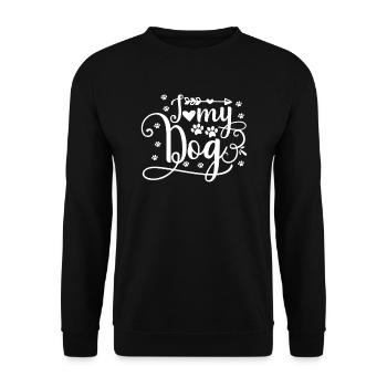 J’aime mes chiens - Sweat-shirt Unisexe - noir - Devant - Alina (178cm) & Michal (187cm)