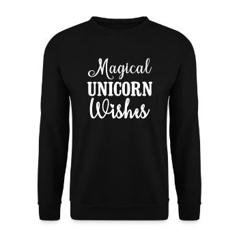Magical Unicorn Unicorn - Unisex Sweatshirt - black - Front - Alina (178cm) & Michal (187cm)