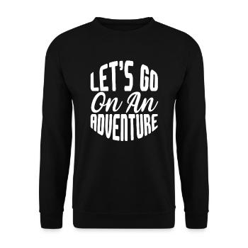 Camping Camper Natur lustiger Spruch - Unisex Pullover - Schwarz - Vorne - Alina (178cm) & Michal (187cm)