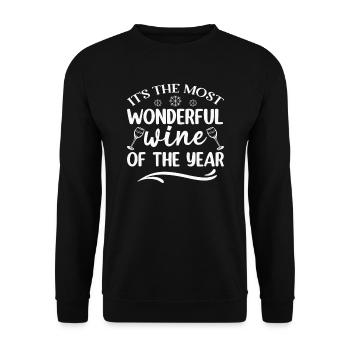 It is the most beautiful wine of the year - Unisex Sweatshirt - black - Front - Alina (178cm) & Michal (187cm)