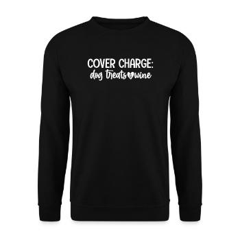 Preis: Hundeleckerlis und Bier - Unisex Pullover - Schwarz - Vorne - Alina (178cm) & Michal (187cm)
