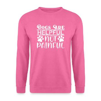 Dogs are Helpful - Unisex Pullover - Pink - Vorne