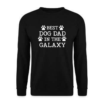 Best Dog Dad in the Galaxy - Unisex Sweatshirt - black - Front - Alina (178cm) & Michal (187cm)