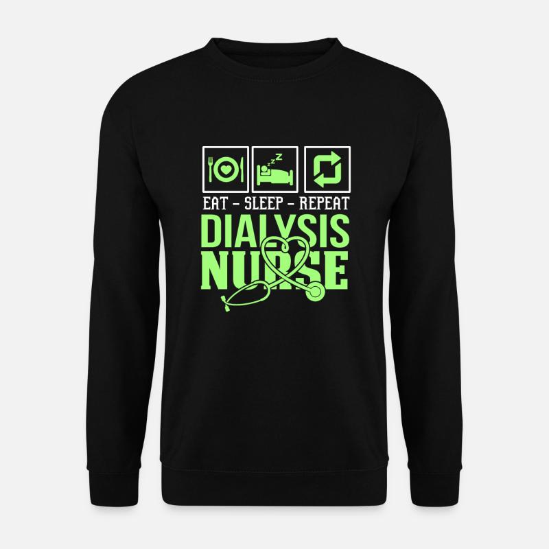 MANGER SOMMEIL INFIRMIÈRE RÉPÉTER - Sweat-shirt Unisexe - noir