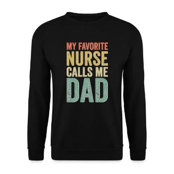 Infirmière Hospital Médecin d’urgence Paramédical - Sweat-shirt Unisexe - noir - Devant - Alina (178cm) & Michal (187cm)
