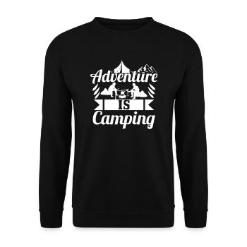 Camping Aventure Camping - Sweat-shirt Unisexe - noir - Devant - Alina (178cm) & Michal (187cm)