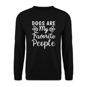 Les chiens sont mes personnes préférées - Sweat-shirt Unisexe - noir - Devant - Alina (178cm) & Michal (187cm)