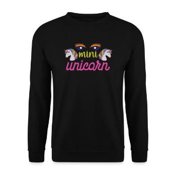 Licorne Einhorn - Sweat-shirt Unisexe - noir - Devant - Alina (178cm) & Michal (187cm)
