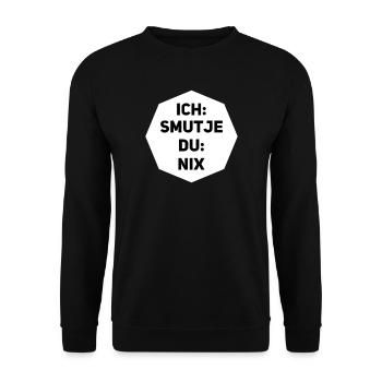 I Smutje Du Nix - Unisex Sweatshirt - black - Front - Alina (178cm) & Michal (187cm)