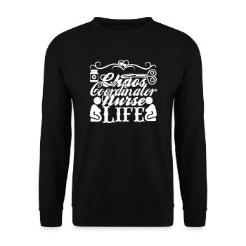 Chaos Coordinator Nurse - Unisex Sweatshirt - black - Front - Alina (178cm) & Michal (187cm)